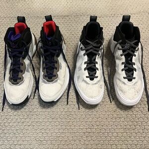 2 Pairs Air Jordan XXXVII 37 men’s 'Oreo and beyond borders shoe bundle